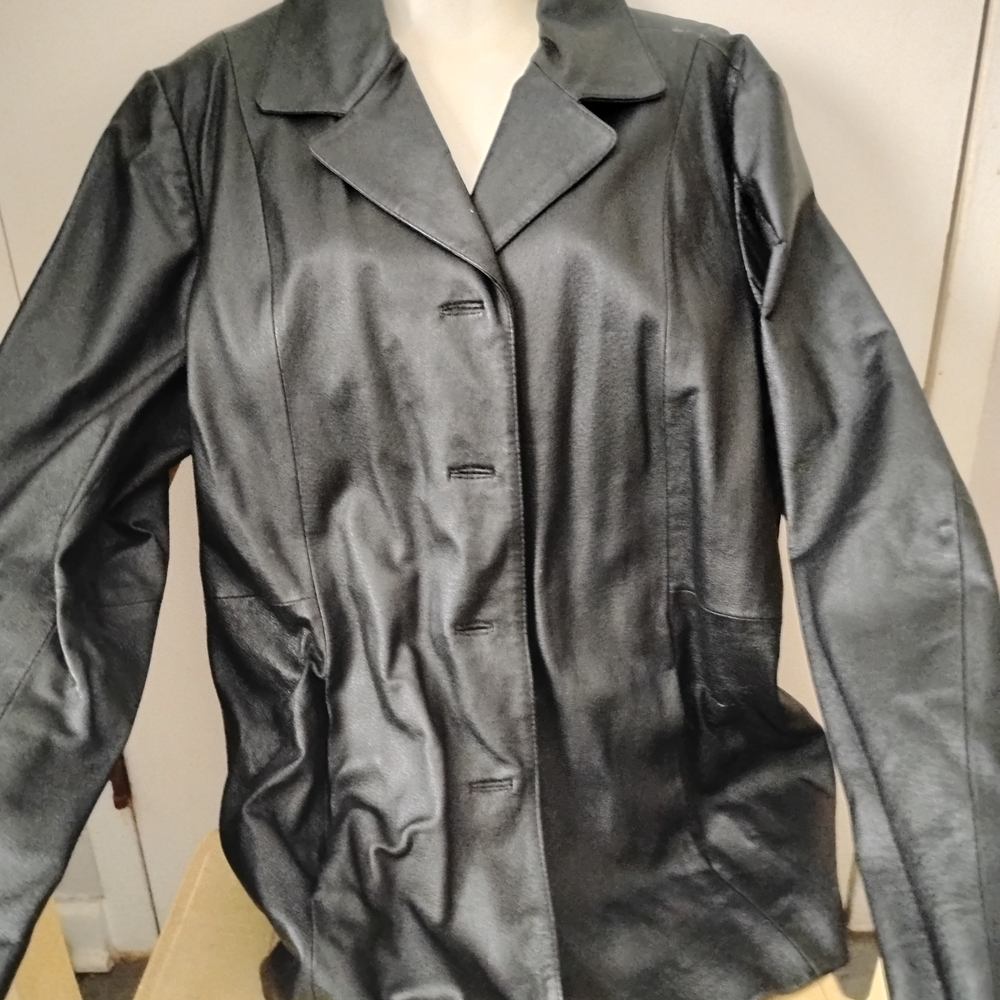 Tribeca Studios Black Leather Jacket Women's